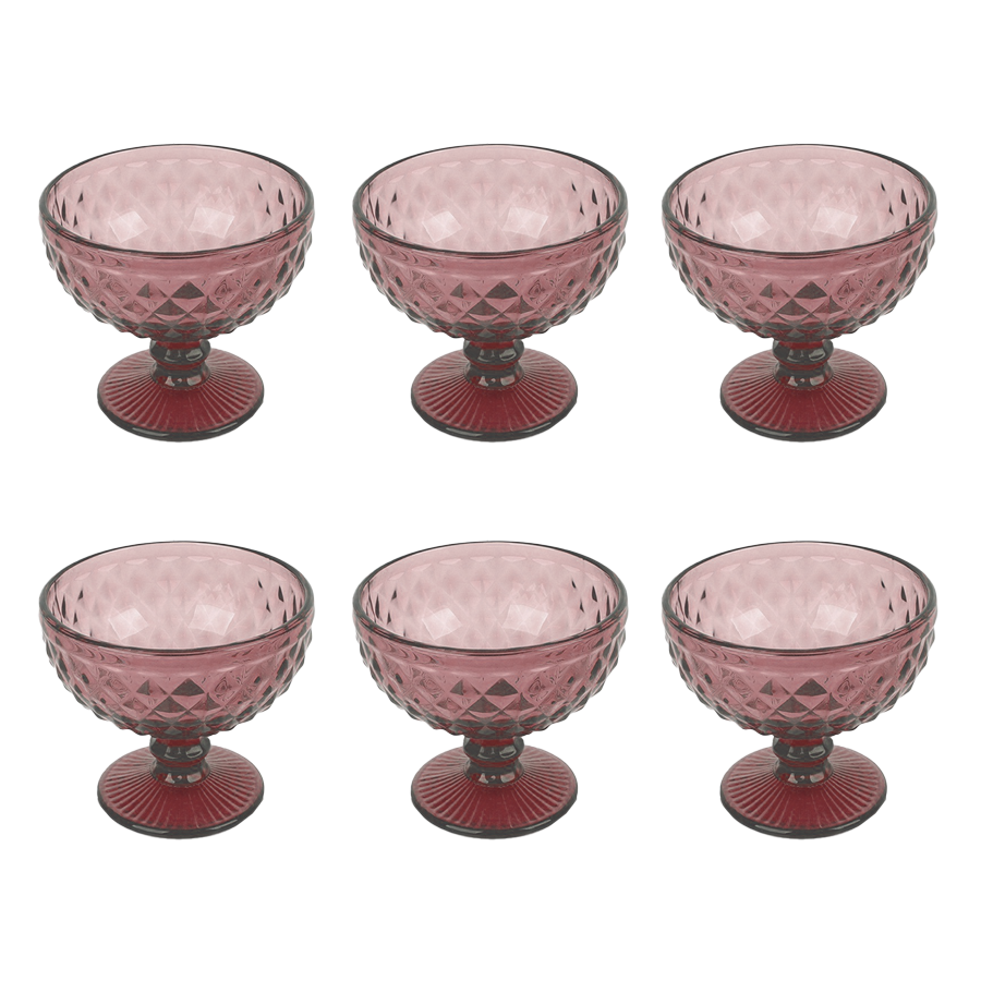 6 Coupes à glace pink